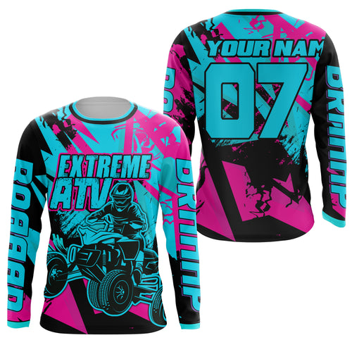 Kid Women Men Quad Racing Jersey UPF30+ Custom ATV Motocross Off-road Shirt ATV MX PDT838