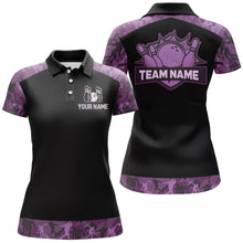 Load image into Gallery viewer, Purple Camo Bowling Shirts For Men And Women Custom Bowling Team Jersey Unisex Polo BDT598