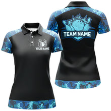Load image into Gallery viewer, Blue Camo Bowling Shirts For Men And Women Custom Bowling Team Jersey Unisex Polo BDT598