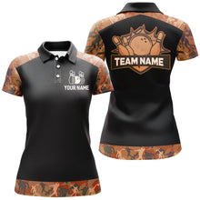 Load image into Gallery viewer, Orange Camo Bowling Shirts For Men And Women Custom Bowling Team Jersey Unisex Polo BDT598