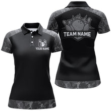 Load image into Gallery viewer, Grey Camo Bowling Shirts For Men And Women Custom Bowling Team Jersey Unisex Polo BDT598