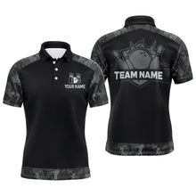 Load image into Gallery viewer, Grey Camo Bowling Shirts For Men And Women Custom Bowling Team Jersey Unisex Polo BDT598