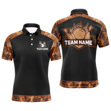 Load image into Gallery viewer, Orange Camo Bowling Shirts For Men And Women Custom Bowling Team Jersey Unisex Polo BDT598