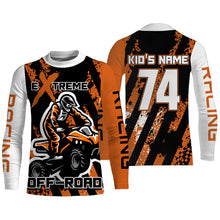 Load image into Gallery viewer, Personalized ATV Motocross Jersey Orange Upf30+ Kid Men Women Quad Bike Off-Road Shirt PDT845