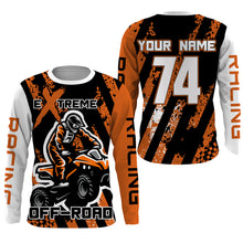 Load image into Gallery viewer, Personalized ATV Motocross Jersey Orange Upf30+ Kid Men Women Quad Bike Off-Road Shirt PDT845