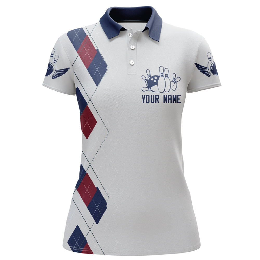 I Don't Give A Split Bowling Polo Shirt Women Custom American Bowling Jersey BDT276