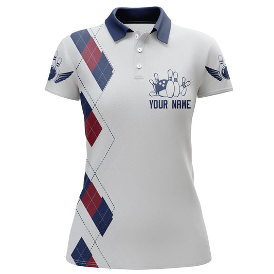 I Don't Give A Split Bowling Polo Shirt Women Custom American Bowling Jersey BDT276