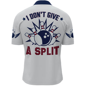 I Don't Give A Split Bowling Quarter-Zip Shirt Men Custom American Bowling Jersey BDT276