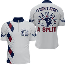 Load image into Gallery viewer, I Don&#39;t Give A Split Bowling Quarter-Zip Shirt Men Custom American Bowling Jersey BDT276