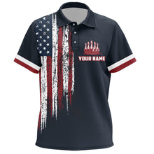 Load image into Gallery viewer, Kid Bowling Shirts Custom Kid Bowling Jersey Patriotic Bowling Polo Shirt For Team BDT513