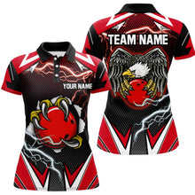 Load image into Gallery viewer, Custom Eagle Bowling Shirts for Men &amp; Women Polo Bowling Team Jerseys Red BDT468