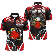 Load image into Gallery viewer, Custom Eagle Bowling Shirts for Men &amp; Women Polo Bowling Team Jerseys Red BDT468
