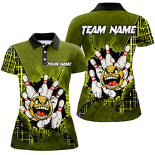 Load image into Gallery viewer, Funny Yellow Bowling Polo Shirts Men Women Custom Bowling Team Jersey Unisex Bowler Gift BDT489