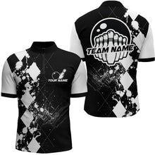 Load image into Gallery viewer, Bowling Quarter-Zip Shirts For Men Bowling Team League Jersey Custom Bowling Shirt BDT218