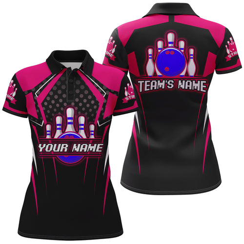 Personalized Bowling Jersey For Women Bowling Polo Shirt For Team Strike BDT271