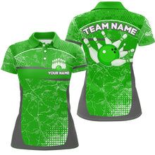 Load image into Gallery viewer, Custom Green Bowling Shirt For Men &amp; Women Camo Bowling Team Jersey Polo Bowling Shirts BDT582