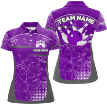 Load image into Gallery viewer, Custom Purple Bowling Shirt For Men &amp; Women Camo Bowling Team Jersey Polo Bowling Shirts BDT582