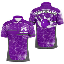 Load image into Gallery viewer, Custom Purple Bowling Shirt For Men &amp; Women Camo Bowling Team Jersey Polo Bowling Shirts BDT582