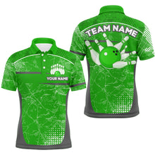 Load image into Gallery viewer, Custom Green Bowling Shirt For Men &amp; Women Camo Bowling Team Jersey Polo Bowling Shirts BDT582