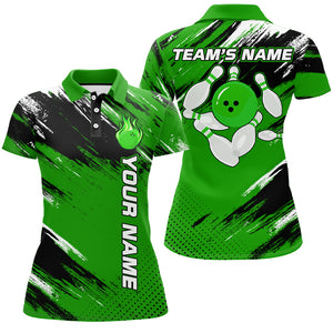 Custom Bowling Jersey for Men & Women Flame Green Bowling Polo Shirt Team League BDT556