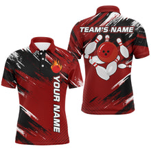 Load image into Gallery viewer, Custom Bowling Jersey for Men &amp; Women Flame Red Bowling Polo Shirt Team League BDT556