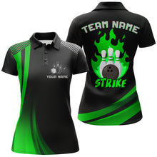 Load image into Gallery viewer, Custom Bowling Polo Shirt Women Strike Bowling Team Jersey American Flag Bowling Shirt BDT380