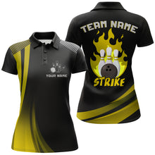Load image into Gallery viewer, Custom Bowling Polo Shirt Women Strike Bowling Team Jersey American Flag Bowling Shirt BDT380