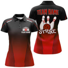 Load image into Gallery viewer, Strike Bowling Shirts For Women Custom Bowling Polo Shirts Team League Bowling Jerseys BDT346