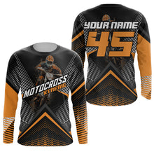 Load image into Gallery viewer, Custom Motocross Riding Jersey Men Women Kid Upf30+ Orange MX Dirt Bike Shirt Off-Road Jersey PDT673