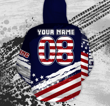 Load image into Gallery viewer, American Flag Quad Bike Hooded Jersey Men Women Custom ATV Motocross Hoodie Patriotic PDT919