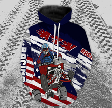 Load image into Gallery viewer, American Flag Quad Bike Hooded Jersey Men Women Custom ATV Motocross Hoodie Patriotic PDT919