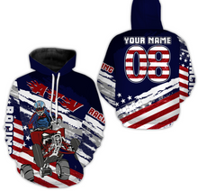 Load image into Gallery viewer, American Flag Quad Bike Hooded Jersey Men Women Custom ATV Motocross Hoodie Patriotic PDT919