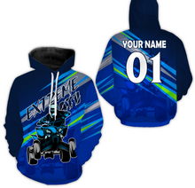 Load image into Gallery viewer, Custom Blue ATV Quad Hoodie Men Women Extreme ATV Motocross Quad Bike Hooded Jersey PDT921