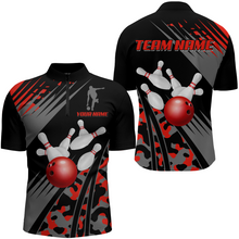 Load image into Gallery viewer, Custom Bowling Jerseys Men Women Bowling Shirt Red Camo Bowling Team Shirt Polo BDT595