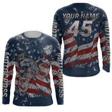 Load image into Gallery viewer, Custom Motocross Jersey Kid Men UPF30+ US Flag Dirt Bike Shirt MX Racing Off-Road Motorcycle PDT624
