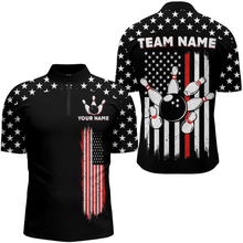 Load image into Gallery viewer, Custom American Bowling Quarter-Zip Shirts For Men Women Bowling Team Jersey Patriotic BDT497