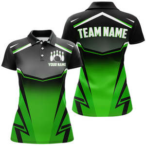 Custom Bowling Shirts Men & Women Green Bowling Team Jersey Unisex Polo Bowling Uniform BDT530