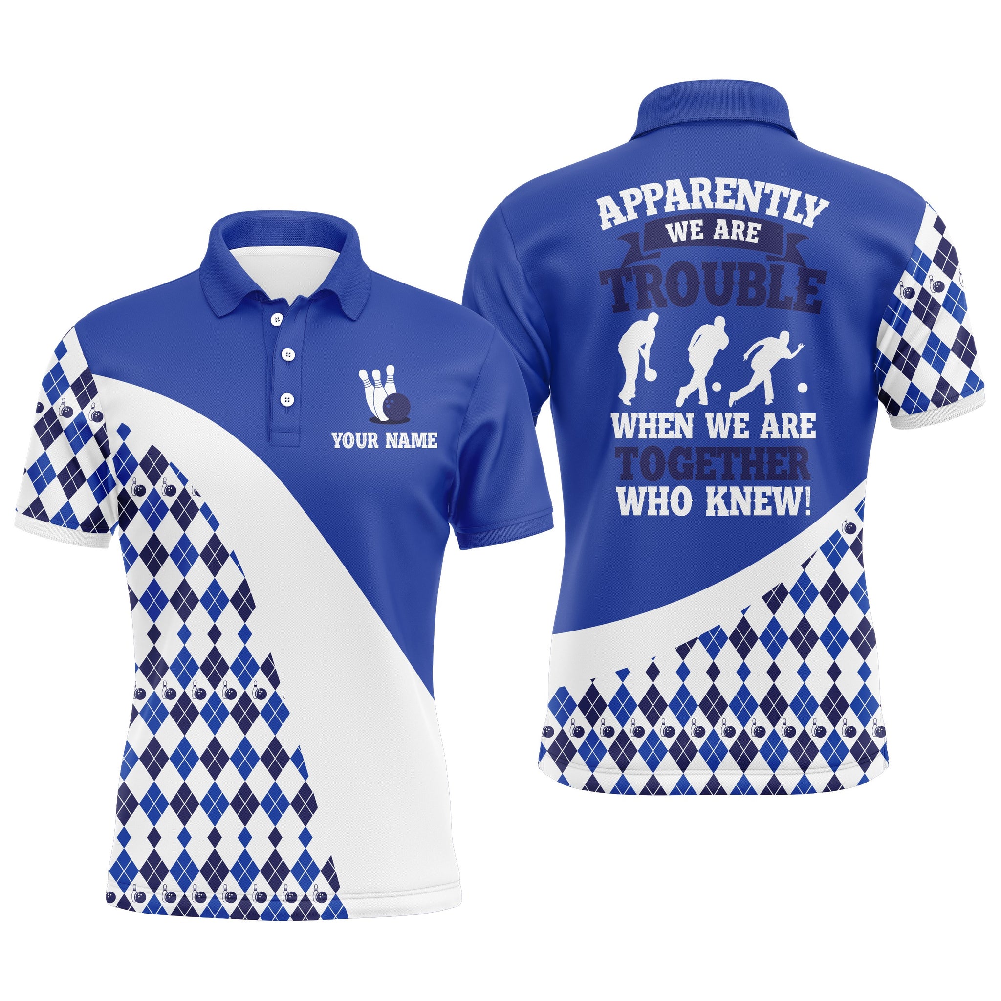 Bowling Shirts, Blue Gold Jersey