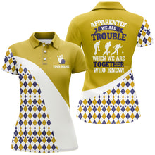 Load image into Gallery viewer, Apparently We Are Trouble When We Are Together Who Knew Bowling Polo Shirt For Women BDT189