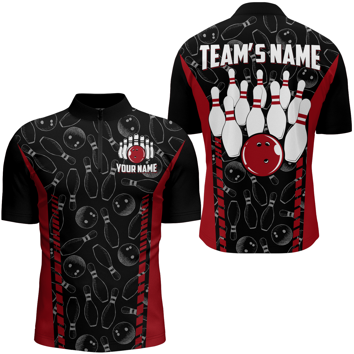 Custom Bowling Jersey For Men Seamless Pattern Bowling Shirt Team Bowl –  ChipteeAmz