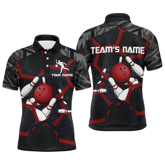 Custom Bowling Polo Shirt For Men Camo Bowling Jersey Bowling Team League Shirts BDT196