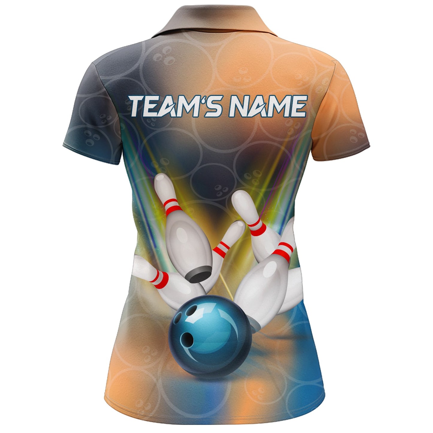 Personalized Bowling Polo Shirt For Women 3D Bowling Jersey Custom Bowling Team League Shirts BDT205