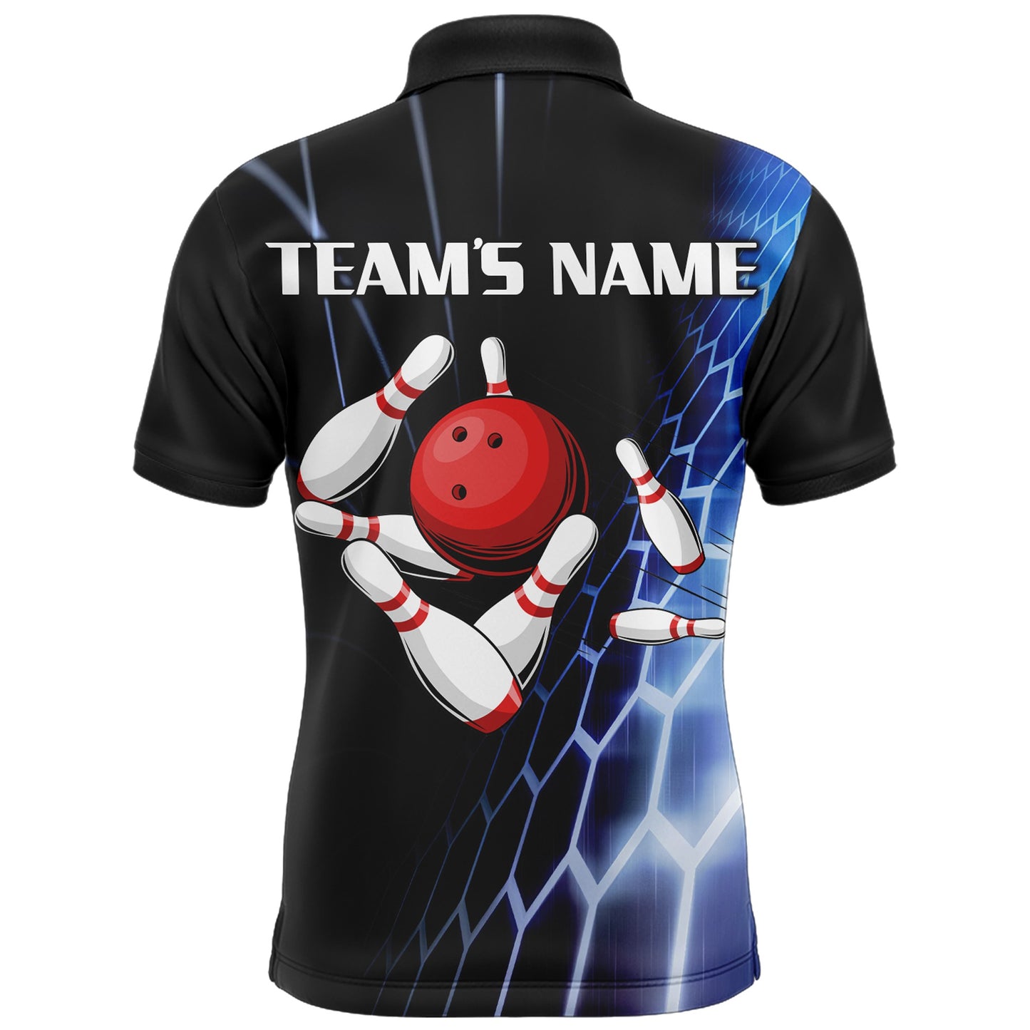 Custom Bowling Polo Shirts For Men Vintage Bowling Jersey Black Bowling Team League Shirts BDT212