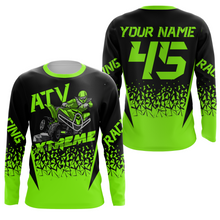 Load image into Gallery viewer, Personalized Green ATV Motocross Jersey UPF30+ Quad Bike Shirt Adult Kid Off-Road ATV MX Racing PDT732