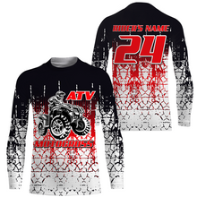 Load image into Gallery viewer, Personalized ATV Motocross Jersey Men Kid UPF30+ Red Quad Bike Shirt Off-Road ATV MX Racing PDT721