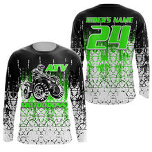 Load image into Gallery viewer, Personalized ATV Motocross Jersey Men Kid UPF30+ Green Quad Bike Shirt Off-Road ATV MX Racing PDT721