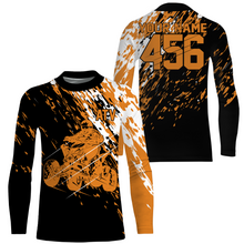 Load image into Gallery viewer, Adult&amp;Kid ATV Motocross Jersey Orange UPF30+ Custom Kid Quad Bike Shirt Off-Road ATV MX Racing PDT734