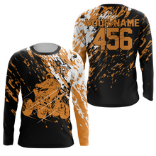 Load image into Gallery viewer, Adult&amp;Kid ATV Motocross Jersey Orange UPF30+ Custom Kid Quad Bike Shirt Off-Road ATV MX Racing PDT734