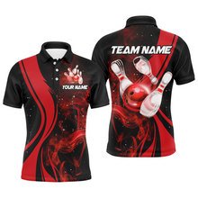 Load image into Gallery viewer, Red Bowling Shirt Personalized Men &amp; Women Bowling Team Jersey Bowling Polo Shirts BDT570