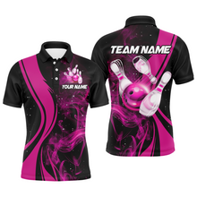 Load image into Gallery viewer, Pink Bowling Shirt Personalized Men &amp; Women Bowling Team Jersey Bowling Polo Shirts BDT570